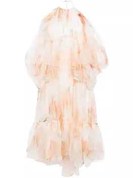 ZIMMERMANN платье миди Natura из органзы, нейтральный цвет