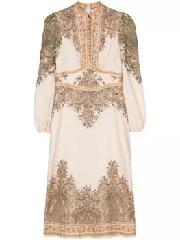 ZIMMERMANN платье миди Natura, нейтральный цвет