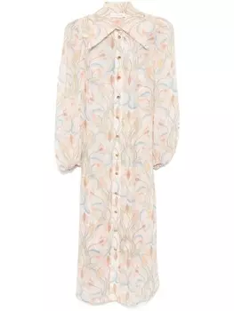 ZIMMERMANN платье миди Pavilion, серый