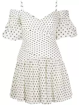 ZIMMERMANN платье мини из шифона, серый