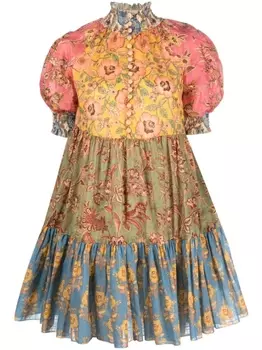 ZIMMERMANN платье мини June Lantern с цветочным принтом, розовый