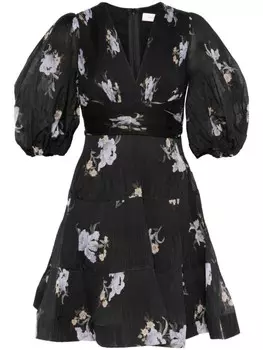 ZIMMERMANN платье мини со складками, черный