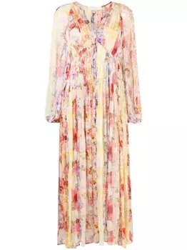 ZIMMERMANN платье Wonderland с цветочным принтом, серый