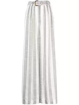ZIMMERMANN полосатые брюки Matchmaker широкого кроя, синий