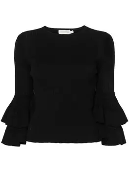 ZIMMERMANN ярусный топ с оборками, черный