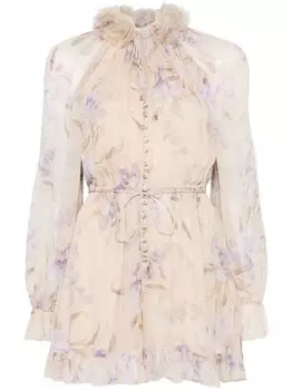 ZIMMERMANN ромпер Eden Flutter, нейтральный цвет