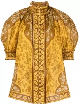 ZIMMERMANN рубашка Raie с короткими рукавами, оранжевый