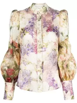 ZIMMERMANN Sensory floral-print blouse, нейтральный цвет