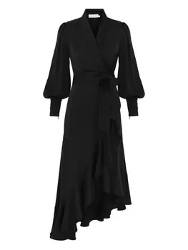 ZIMMERMANN шелковое платье, черный