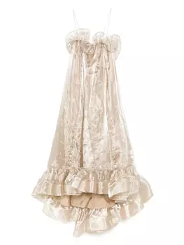 ZIMMERMANN шелковое платье, нейтральный