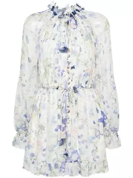 ZIMMERMANN шифоновый ромпер Natura Flutter, синий
