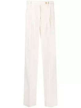 ZIMMERMANN широкие брюки в тонкую полоску, нейтральный цвет