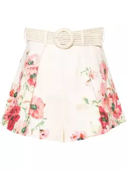 ZIMMERMANN шорты Lightburst Tuck, нейтральный цвет