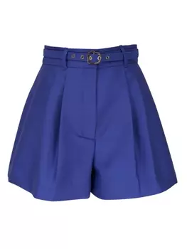 ZIMMERMANN шорты с завышенной талией и поясом, синий