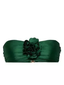 ZIMMERMANN топ бикини Waverly с цветочной аппликацией, зеленый