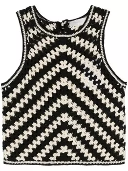 ZIMMERMANN топ Halliday в технике кроше, черный