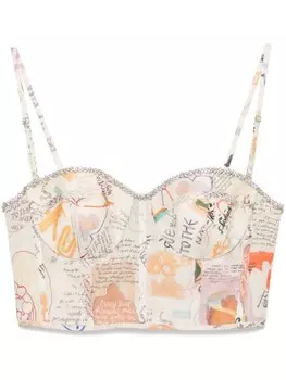 ZIMMERMANN топ-корсет Crush, нейтральный цвет