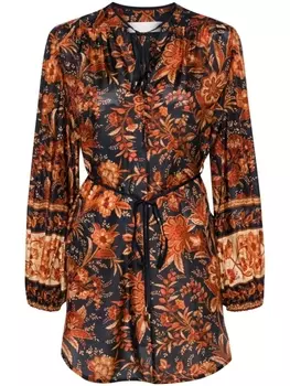 ZIMMERMANN туника Juni с узором, синий