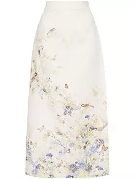 ZIMMERMANN юбка-карандаш миди Harmony, белый