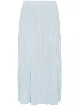 ZIMMERMANN юбка в рубчик с волнистыми вставками из люрекса, синий