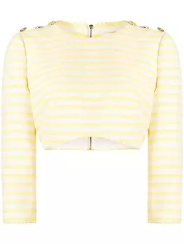 ZIMMERMANN укороченный топ с вышивкой, желтый