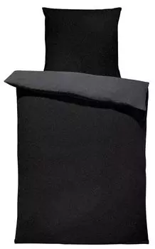 Зимнее двустороннее постельное белье, двустороннее, однотонное, приятное, теплое, мягкое, из термофлиса One-Home, черный