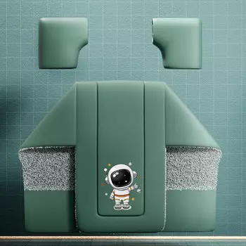 Зимнее одеяло для лобового стекла электромобиля Xianluozi плюс бархатное и утолщенное водонепроницаемое и ветрозащитное ветровое стекло сплит-типа - Зеленый Астронавт