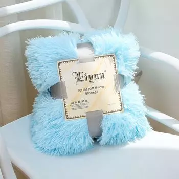 Зимнее одеяло, фланелевое одеяло, плюшевый плед, плед для дивана, плед для дивана, плюшевый плед, 80х120см, розовый easy home, синий