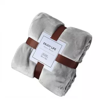 Зимнее однотонное утолщенное теплое фланелевое одеяло для автомобиля, офисного дивана, спальни, серебристо-серого цвета. Размеры: 1,5 x 2,0 м. Stuttg, мультиколор