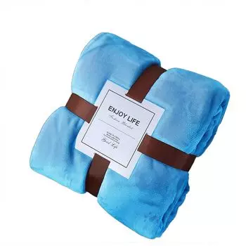 Зимнее однотонное утолщенное теплое фланелевое одеяло для автомобиля, офиса, дивана, спальни, серебристо-серого цвета. Размеры: 1,2 x 2,0 м. Stuttg, синий