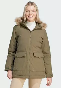 Зимнее пальто adidas Sportswear С КАПЮШОНОМ, цвет olive strata