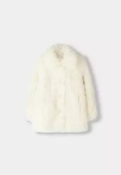 Зимнее пальто Bershka, белый