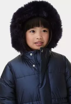 Зимнее пальто BORG Marks & Spencer, темно-синий