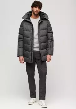 Зимнее пальто CITY CHEVRON PADDED Superdry, темно-серый