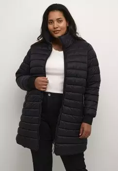 Зимнее пальто CURVE KCLINA LONG Kaffe Curve, черный глубокий
