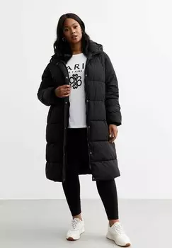 Зимнее пальто CURVES LONG SLEEVE PUFFER New Look Curves, черный
