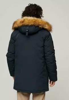 Зимнее пальто Everest Superdry, темно-синий нордический хром