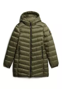 Зимнее пальто HOODED FUJI MID PADDED Superdry, зеленый