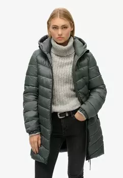 Зимнее пальто HOODED FUJI MID PADDED Superdry, синий