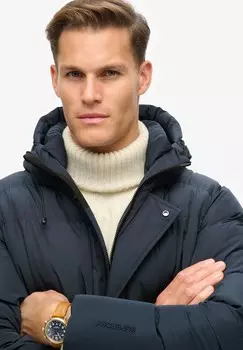 Зимнее пальто HOODED PUFFER Superdry, синий