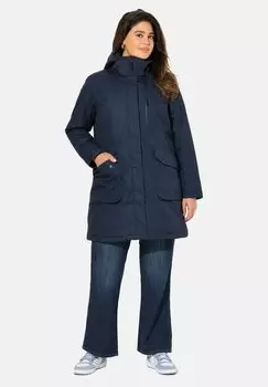 Зимнее пальто HYPRAR DRAWSTRING WAIST Ulla Popken, темно-синий