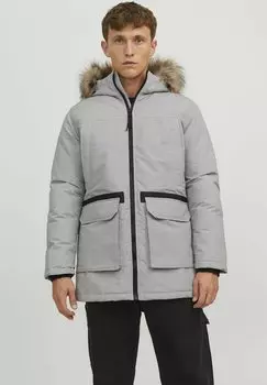 Зимнее пальто JJEWING Jack & Jones, светло-серый меланж