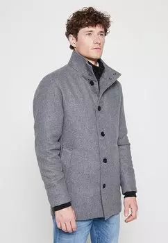 Зимнее пальто JWHDUANE WOOL JACKET Jack & Jones, темно-серый меланж