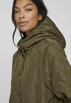 Зимнее пальто KAPUZEN VILA, зеленый