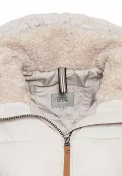 Зимнее пальто LANGER MIT GEFTTERTER KAPUZE camel active, белый