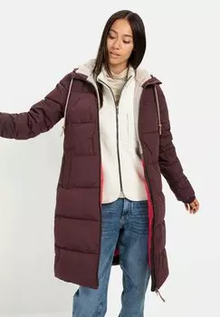 Зимнее пальто LANGER MIT GEFTTERTER KAPUZE camel active, фиолетовый