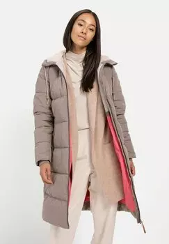 Зимнее пальто LANGER MIT GEFTTERTER KAPUZE camel active, коричневый