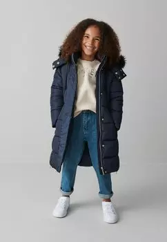 Зимнее пальто Long Line Clarks, цвет navy blue