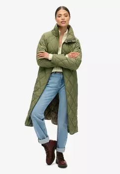 Зимнее пальто LONG Superdry, зеленый