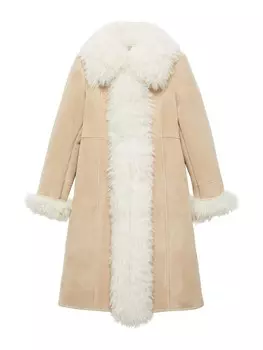 Зимнее пальто MANGO Winter Coat Penylane, цвет cream/kitt